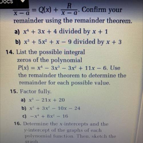 Question 14 please show ALL STEPS