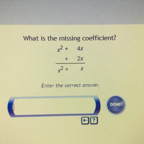 What is the missing coefficient? See photo!! Thanks