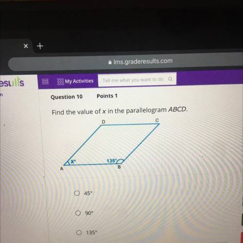 What’s the value of x in the parallelogram