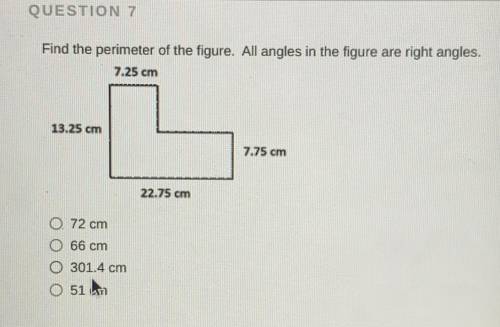 Find the perimeter of the figure