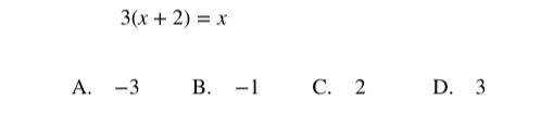 Find the value of x in the equation below.