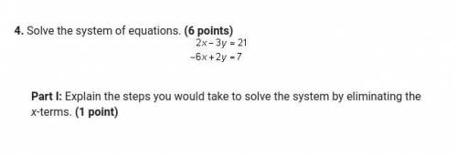 Solve the system of equations