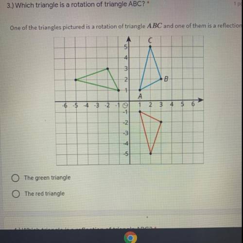 Which triangle is a rotation of triangle ABC?