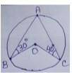 In the adjoining figure, O is the centre find angle BOC.

Please ago steps aslo..Please help me wi