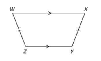 In trapezoid WXYZ, m∠ZYX=107°. Identify m∠ZWX.
