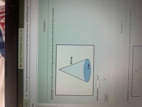Find the surface area of the figure below. Round your answer to the nearest 10th, if necessary.