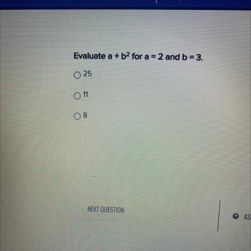 You have to evaluate the question for a and b
