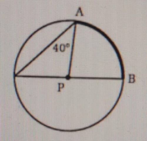 If a point on circle p is selected at random, what is the probability that it lines on Arc AB?​