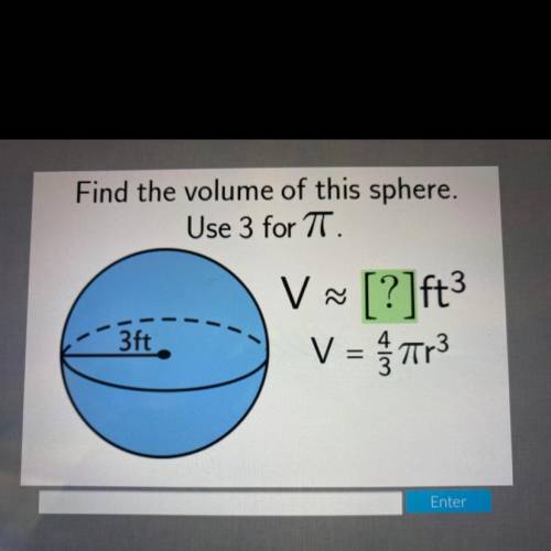 Find the volume of this sphere please help