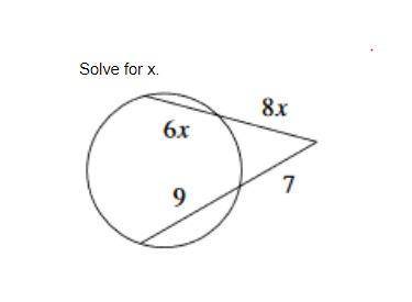 Solve for x.
----------------------------------------------