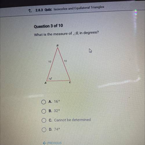 What is the measure of b, in degrees