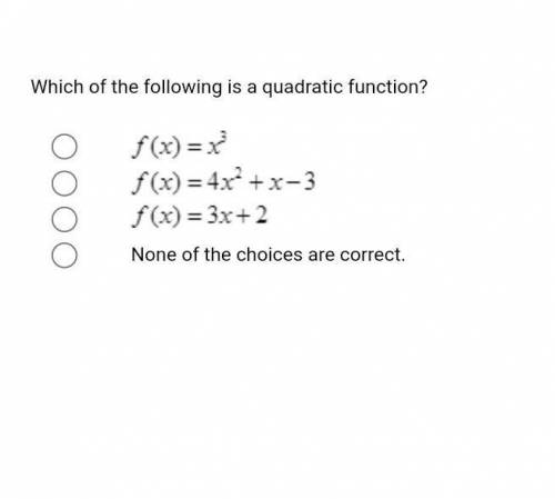 Which of the following is a quadratic function​