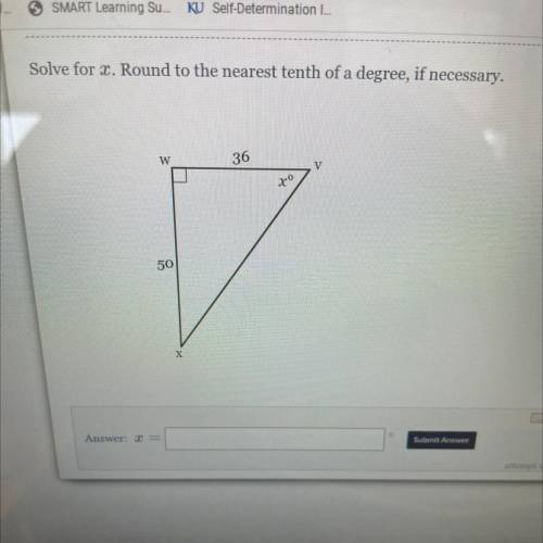 Solve for 2. Round to the nearest tenth of a degree, if necessary.

w
36
V
20
50
X
PLS HELP