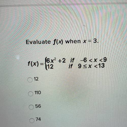 Evaluate f(x) when x = 3.