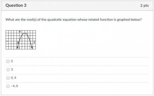 What are the root(s) of the quadratic equation whose related function is graphed below?