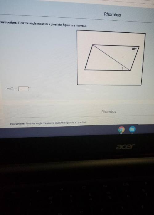 Find the angle measures given the figure is a rhombus.​