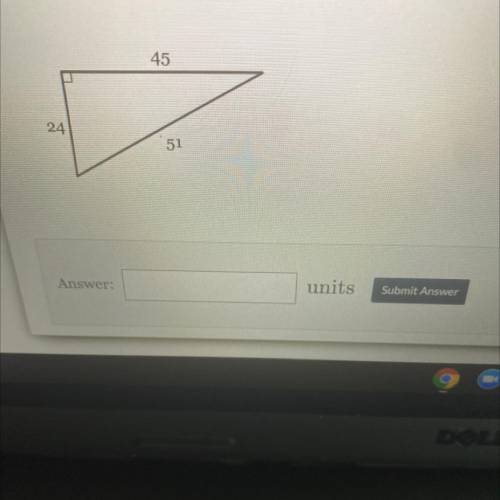 The right triangle below is dilated by a scale factor of j. Find the perimeter of the

dilated rig