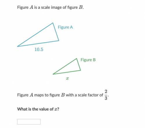 Figure A is a scale image of figure B. Figure A maps to figure B with a scale factor of 2/3. What i