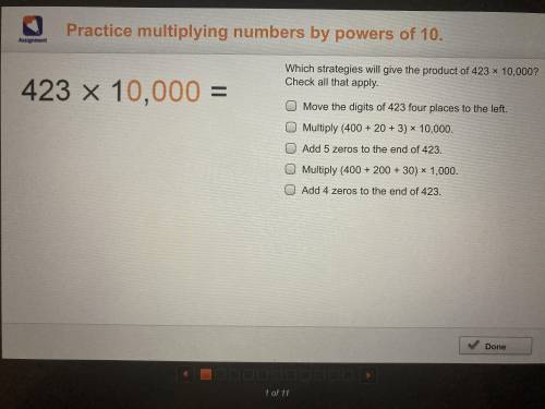 Practice multiplying numbers by powers of 10.