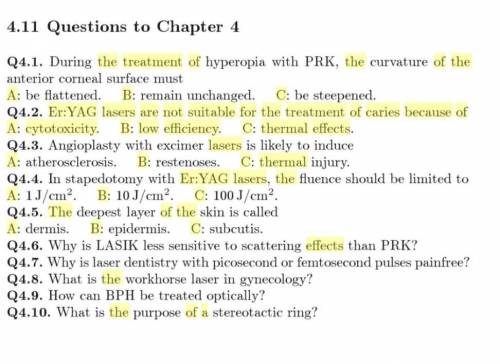 TAKE 50 POINTS.

Laser-Tissue Interactions: Fundamentals and Applications please help indeed answe