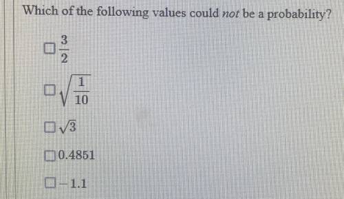 Which of the following values could NOT be a probability
