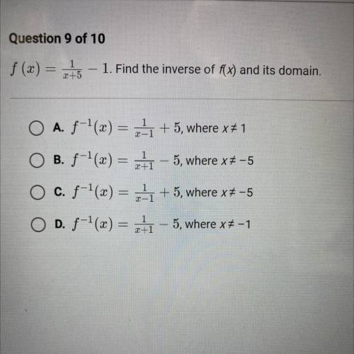 F(x) = 275
1. Find the inverse of f(x) and its domain.