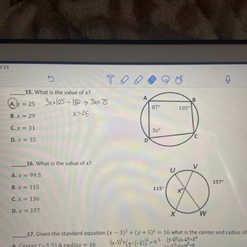 #16 What is the value of x?
