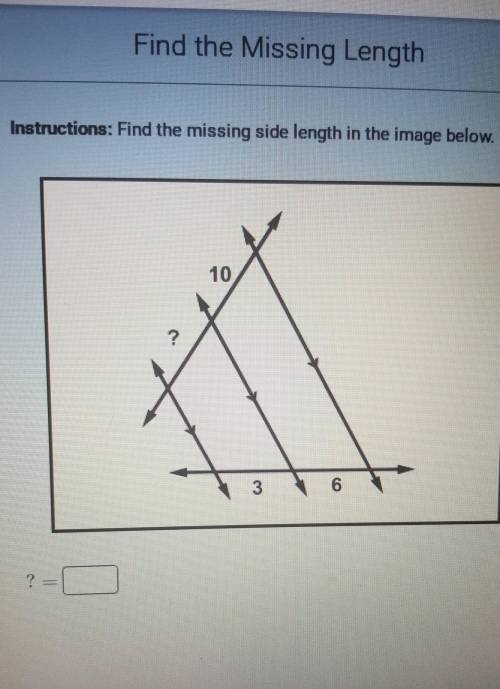 Find the missing side length in the image below​