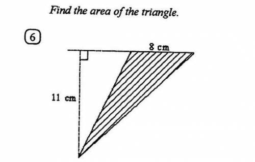Find the area of the triangle