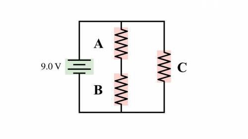 In the following circuit, if you removed resistor C, what would happen in the circuit?

a) No curr