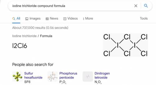 What is the formula for the compound iodine trichoride?