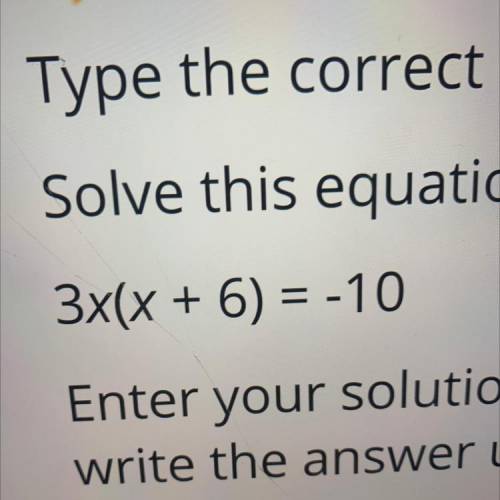 What quadratic formula do I need to use to solve 3x(x+6)=-1