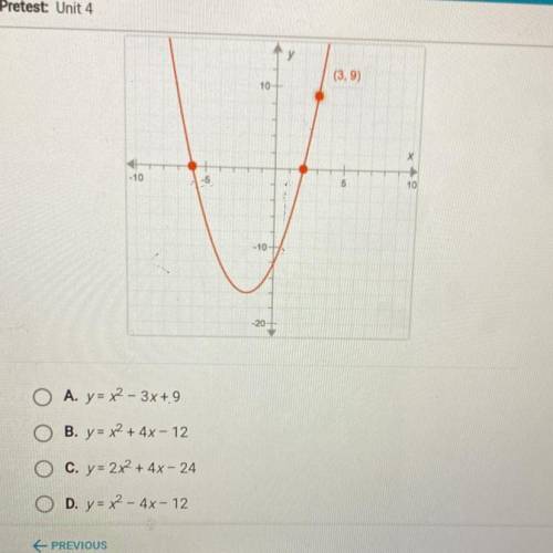 HELPMEPPO PLSS?!!!

Use the zeros and the labeled point to write the quadratic function
represente