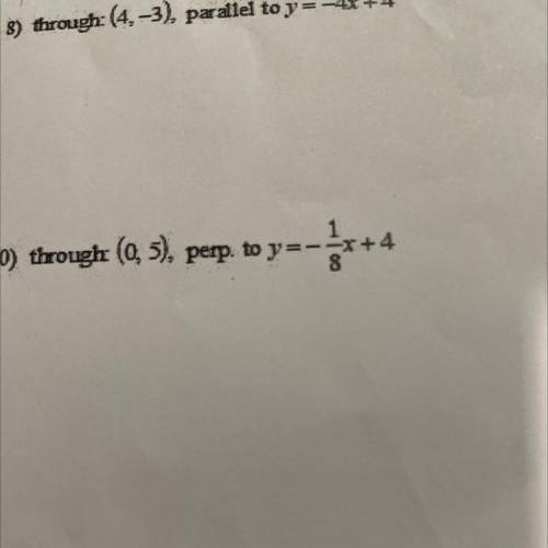 Can you help me find the slope intercept on the second one?
