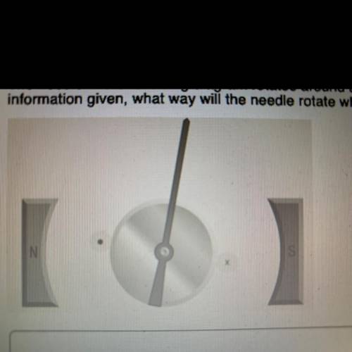 The needle in the following diagram rotates around a fixed point in the middle. Based on the inform