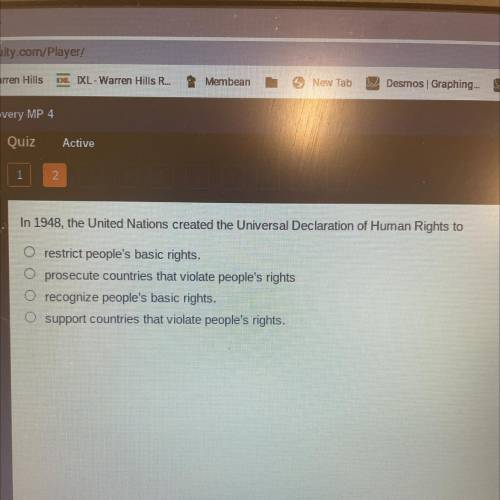 In 1948, the United Nations created the Universal Declaration of Human Rights to