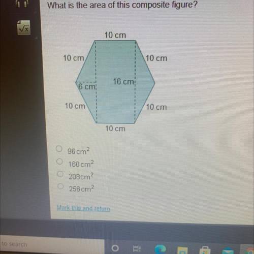 What is the area that f this composite figure?