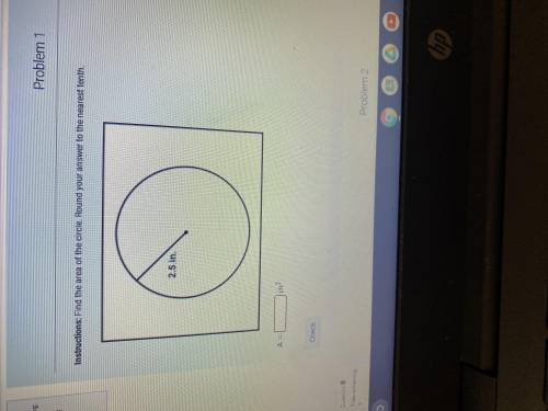 Find the area of the circle round your answer to the nearest 10th