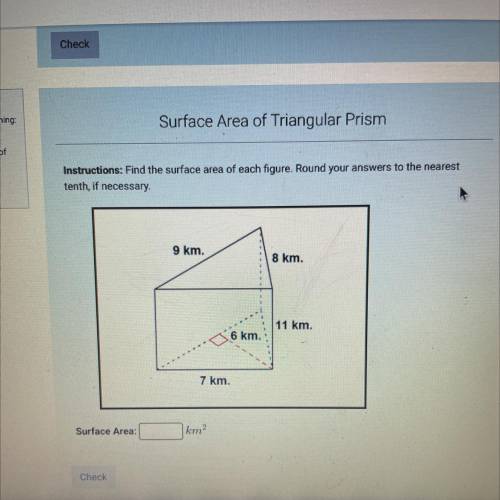 Surface area of triangular prism