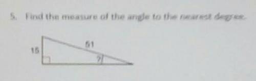 Plz help me find the measure of this angle to the nearest degree​