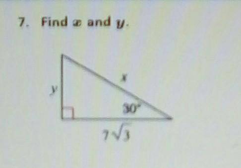 Plz find help me find x and y in this triangle​