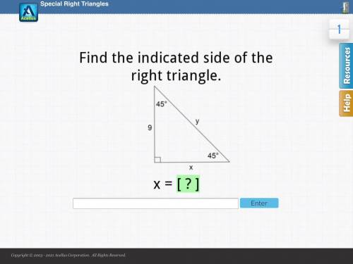 Find the indicated side of the right triangle