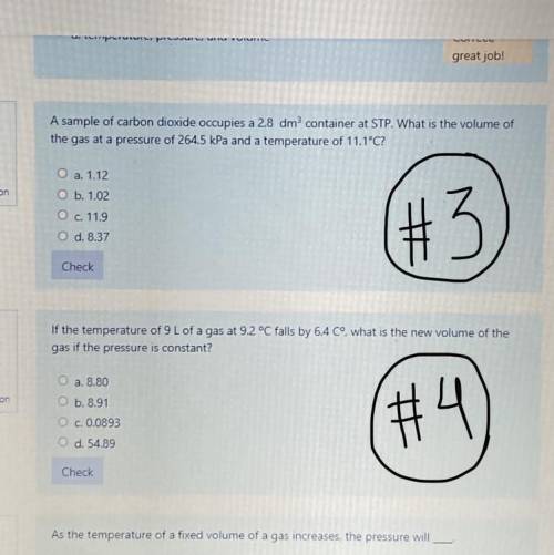 PLEASE HELP ON THESE CHEM QUESTIONS