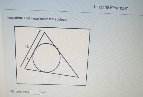 Find the perimeter of the polygon.​