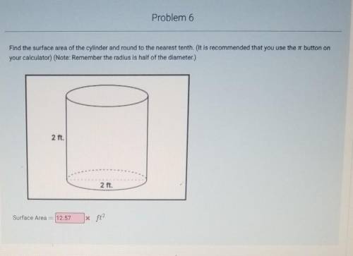 HELP PLEASE !! REAL ANSWER ONLY

find the surface area of the cylinder round to the nearest tenth