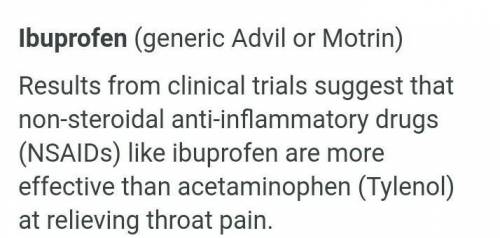 Is it the best if you take Advil with a burning throat?