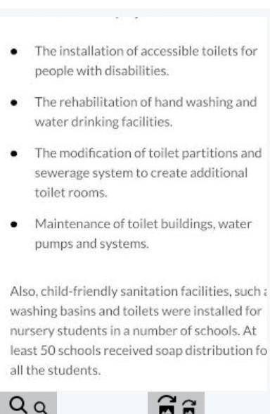 Ways of improving sanitation in the school​