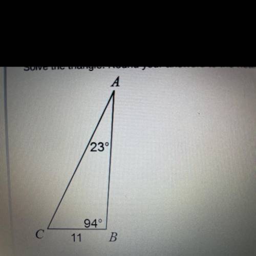 PLEASE HELPP MEE

Solve the triangle. Round your answers to the nearest tenth.
A.m
B.m
C.m
D.m
