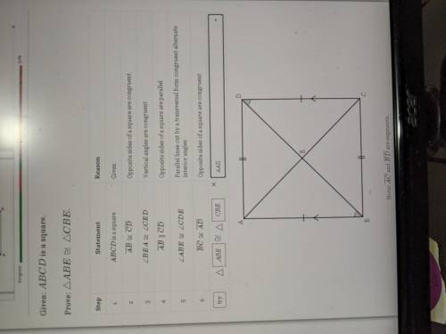 Help ASAP

after i submit it says i didn't prove enough side.
Quadrilateral Proofs (Level 1)
Probl