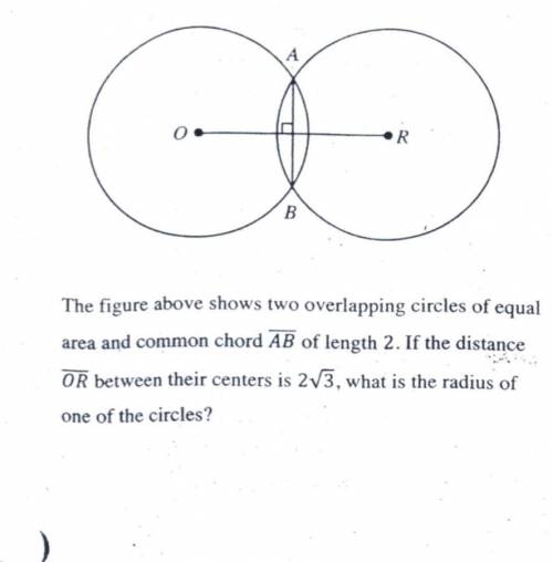 What is the radius of one of the circles?